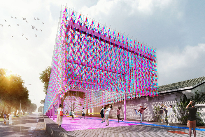 SPARK Architects Envisions Jianzi Pavilion Beijing Design Week 2015 01