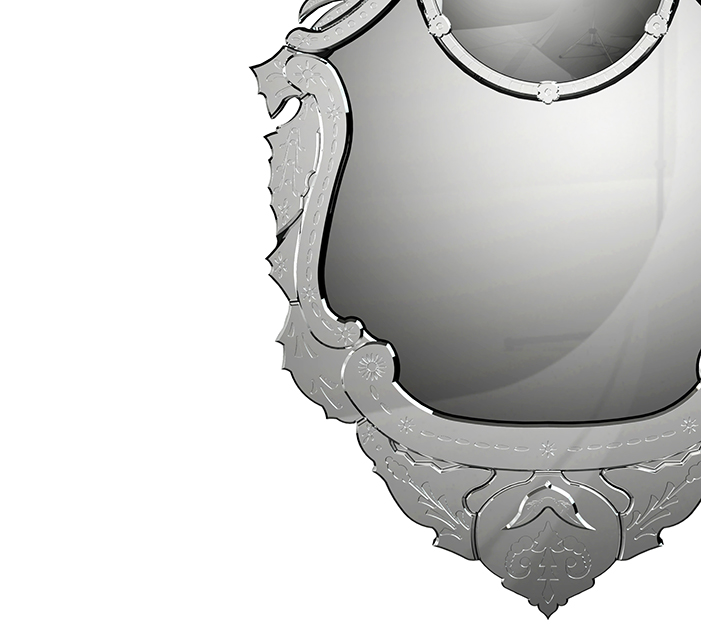 glass work art reflected in a mirror 06