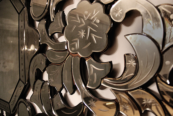 glass work art reflected in a mirror 10