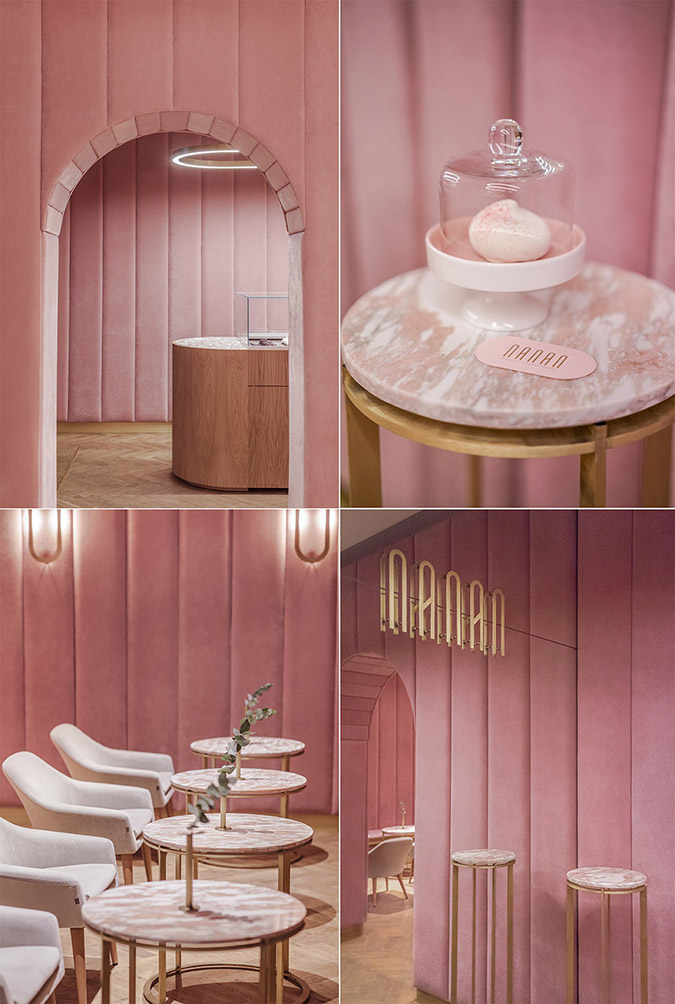 Rose Quartz and Mid Century Style at Nanan Patisserie